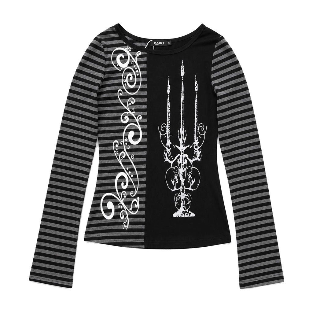 PAIKI_Dark_Candlelight_Silver_Print_Asymmetric_Striped_Punk_Women's_Cotton_Long_Sleeve_T-shirts_1078461103739_MISSTT