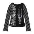 PAIKI_Dark_Candlelight_Silver_Print_Asymmetric_Striped_Punk_Women's_Cotton_Long_Sleeve_T-shirts_1078461103739_MISSTT