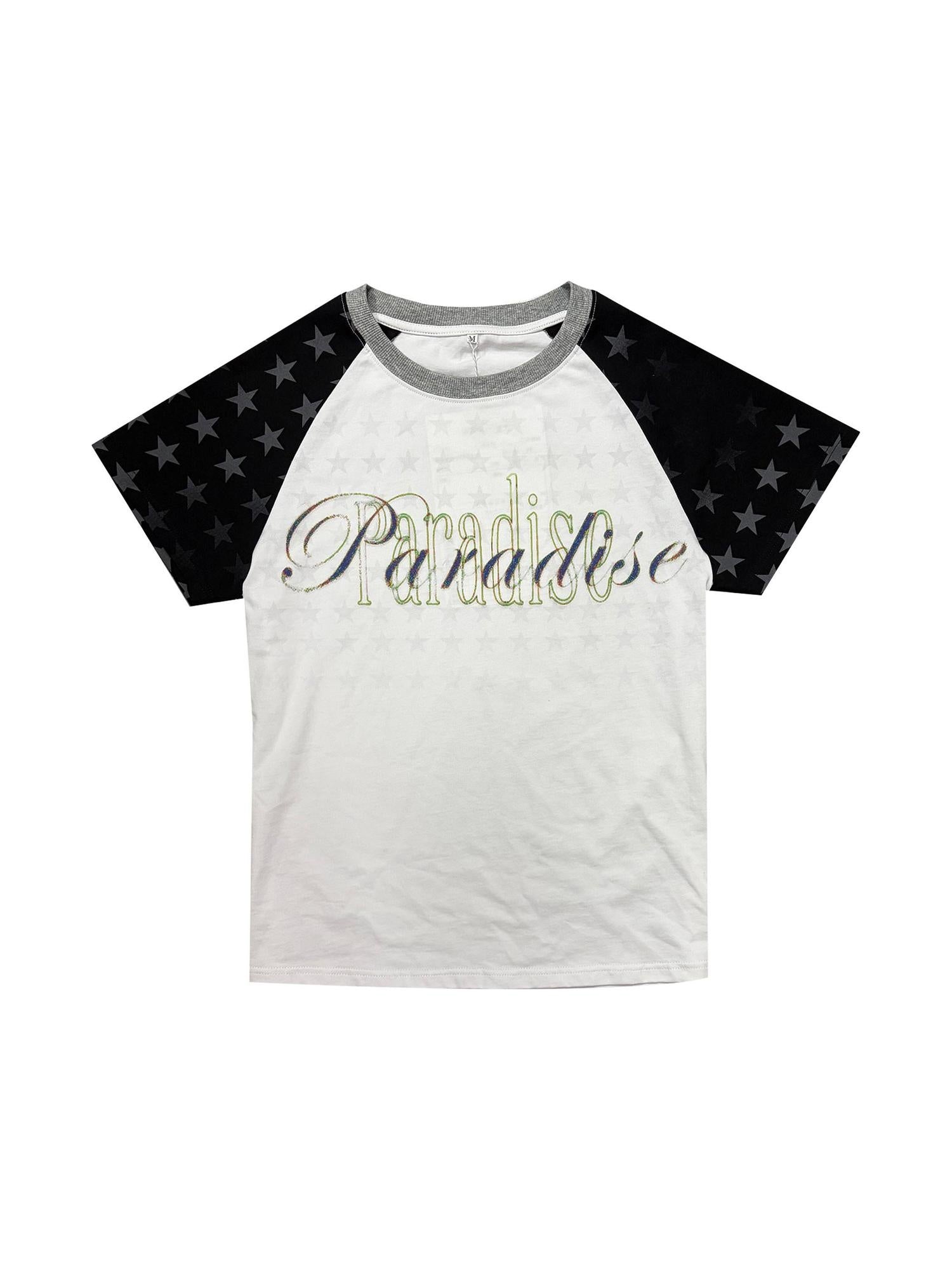 PAIKI Digital Print Sorona Cotton Raglan Unisex Crewneck Graphic Short Sleeve T-Shirts