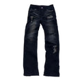 PAIKI_Distressed_Washed_Punk_Slim_Midrise_Unisex_Denim_Black_Blue_Straight_Jeans_MISSTT