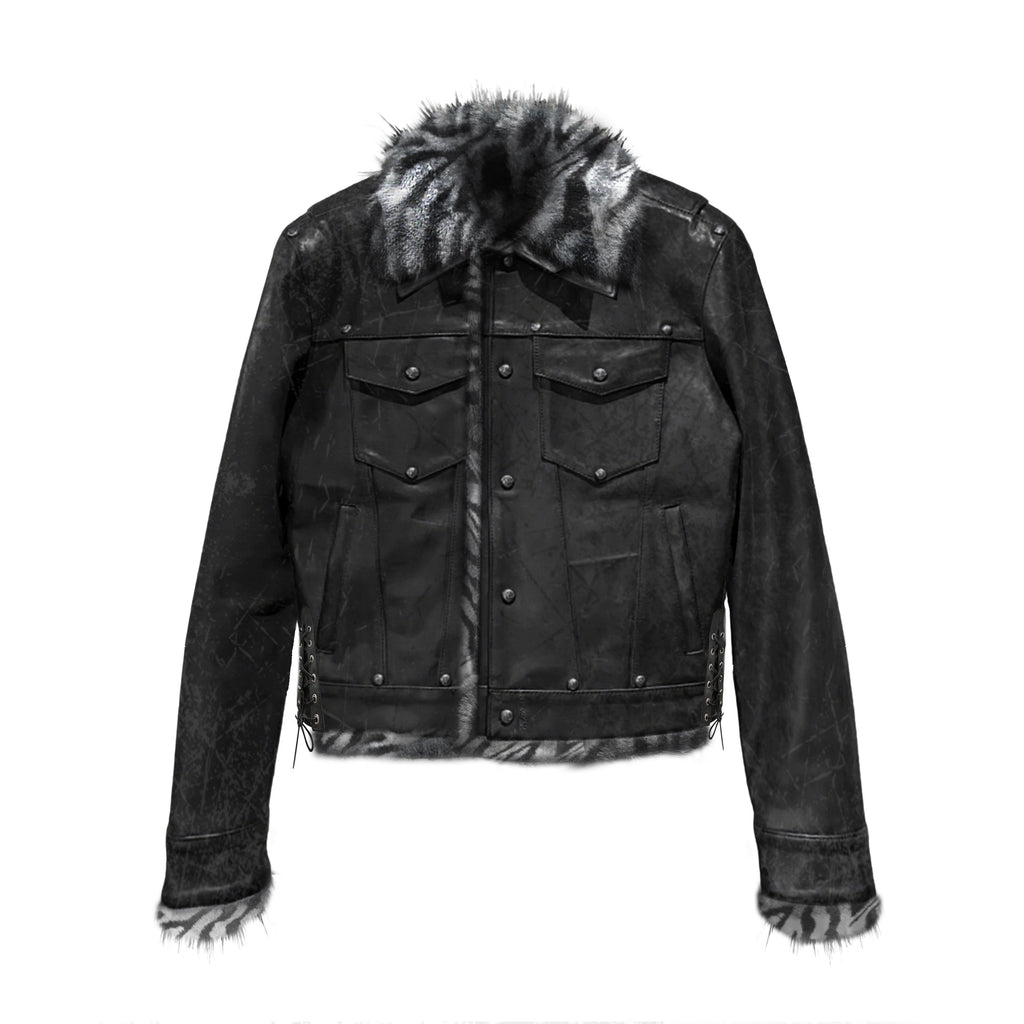 PAIKI_Faux_Fur_Collar_Loose_Multi_Pocket_Youth_Black_Thick_Leather_Jackets_MISSTT