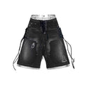 PAIKI_High_Waist_Denim_Tie_Detail_Loose_Fit_Unisex_Rock_Print_Black_Short_Trousers_MISSTT