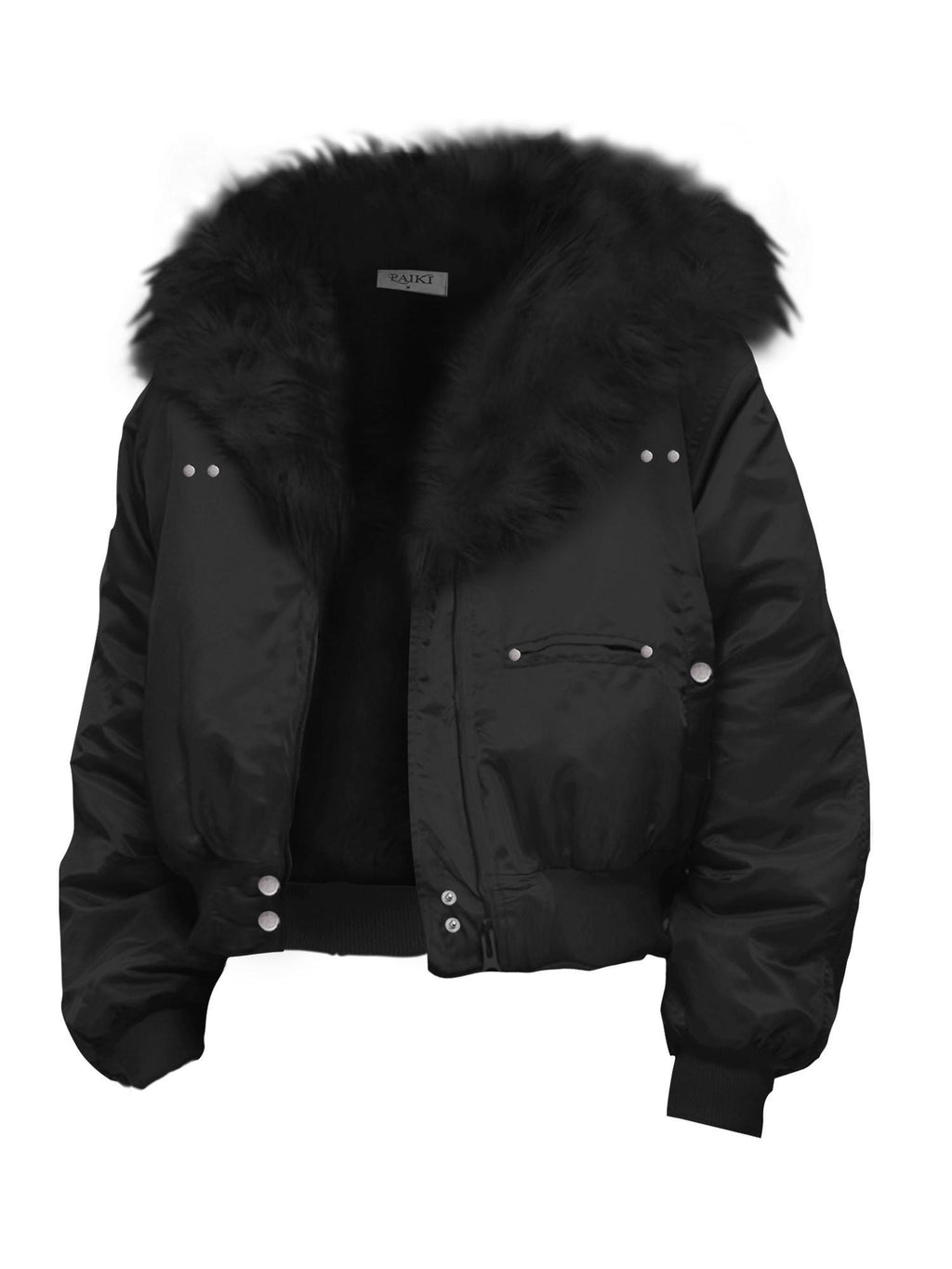PAIKI Insulated Hooded Nylon Windproof Relaxed Fit Ribbed Hem Unisex Puffer Jackets