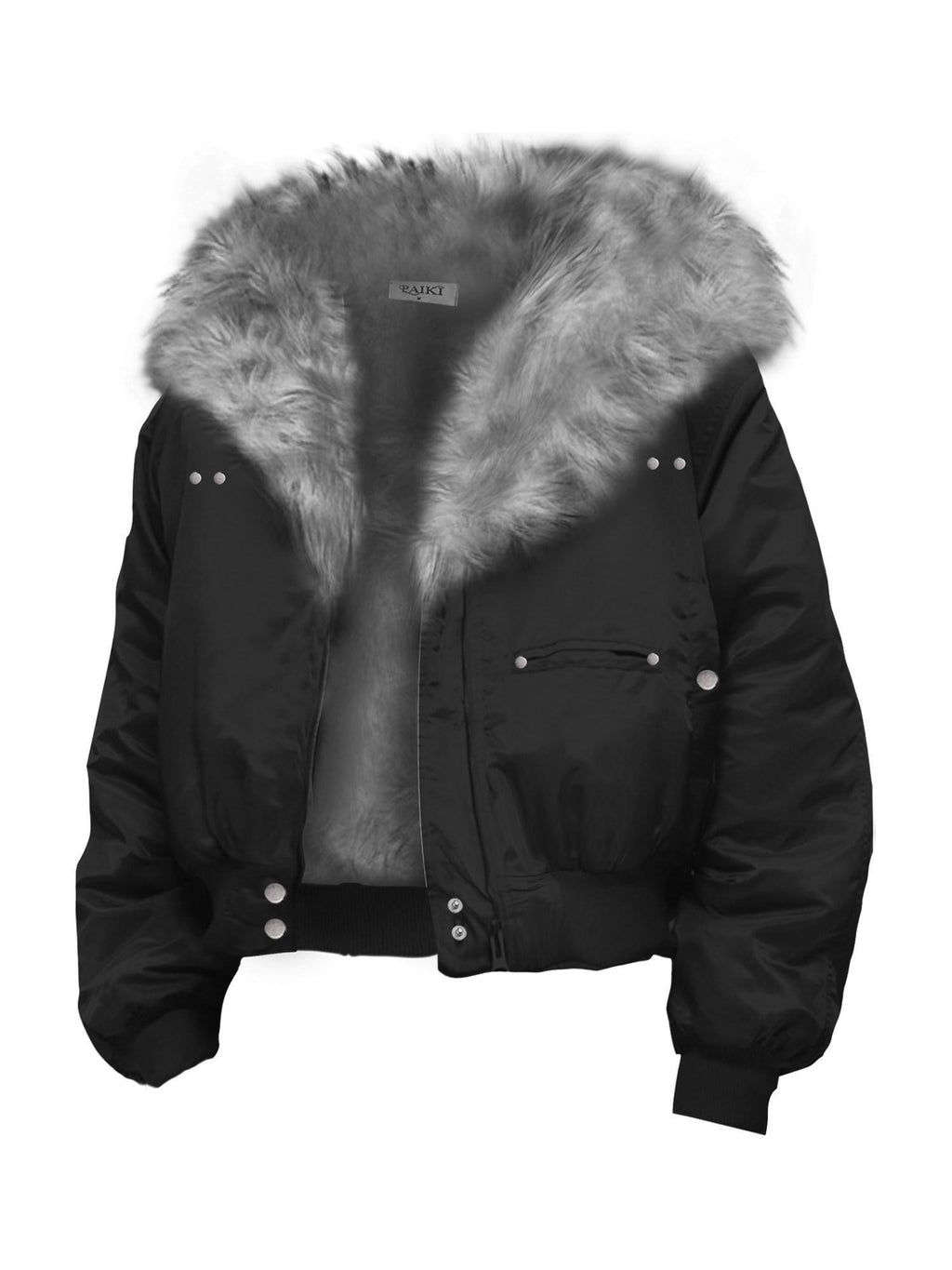 PAIKI Insulated Hooded Nylon Windproof Relaxed Fit Ribbed Hem Unisex Puffer Jackets