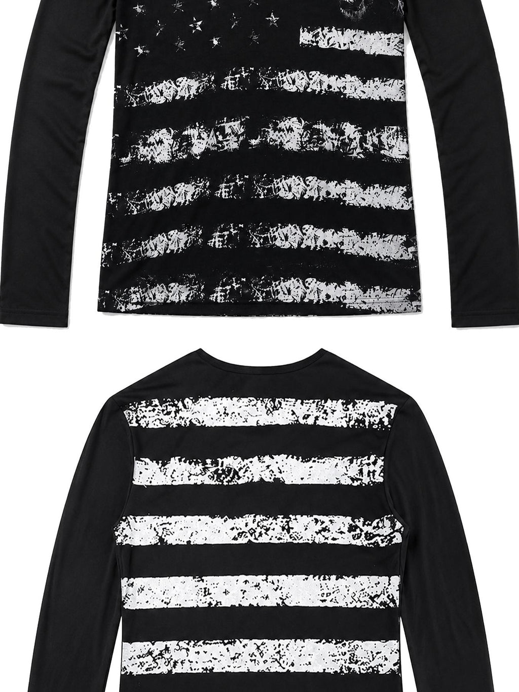 PAIKI Leopard Print Henley Neck Punk Women's Long Sleeve T-shirts