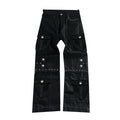 PAIKI_Loose_Fit_Cargo_Sculpted_Detail_Everyday_Casual_Black_Polyester_Wide-Leg_Pants_MISSTT