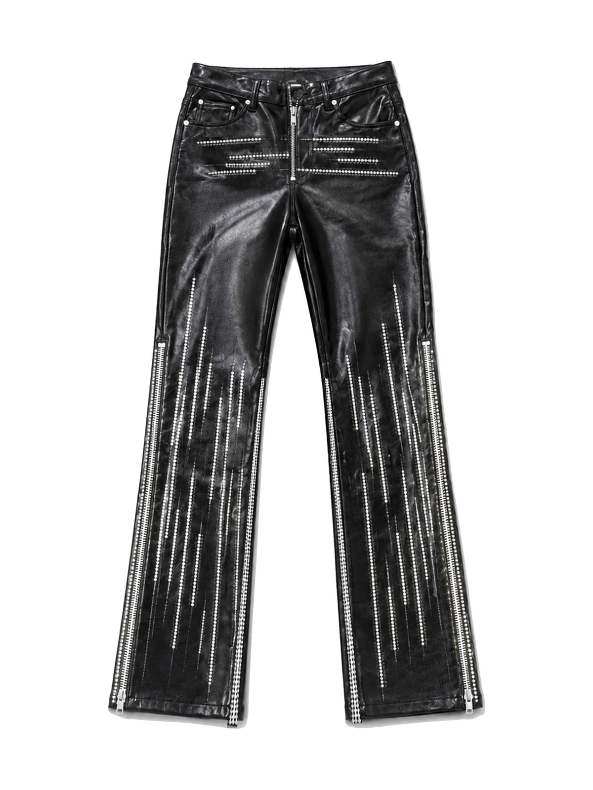PAIKI_Metallic_Sequin_Embroidered_Low_Rise_Slouchy_Zip_Women's_Faux_Leather_Straight-leg_Pants_1069547424192_MISSTT