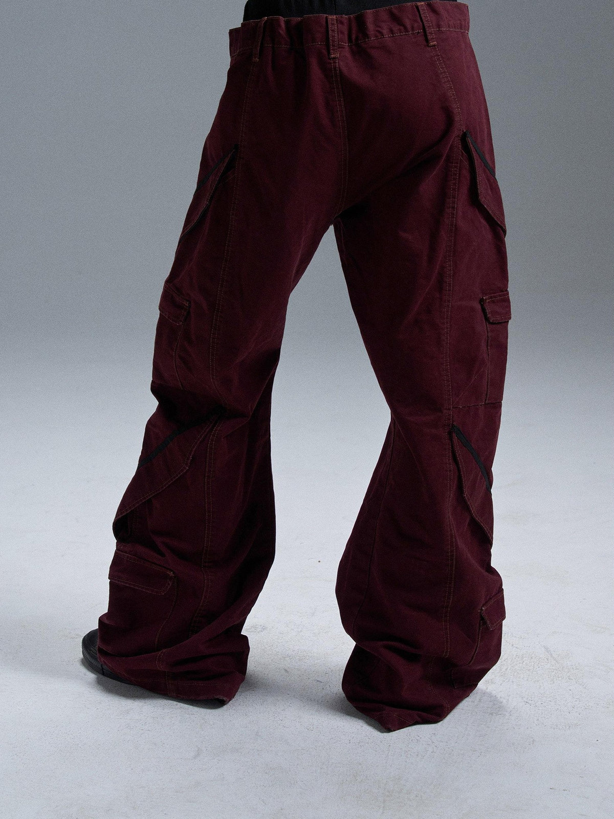 PAIKI Multi Pocket Spliced Washed Women's Cargo Pants