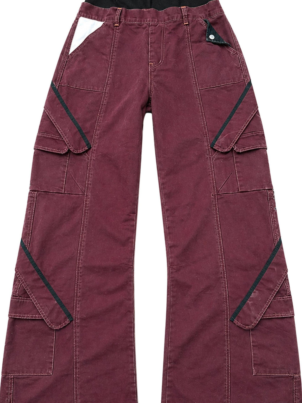 PAIKI Multi Pocket Spliced Washed Women's Cargo Pants