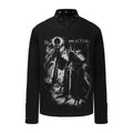 PAIKI_Non_Deforming_Embossed_Print_Loose_Fit_V-neck_Unisex_Pullover_Sweatshirts_MISSTT