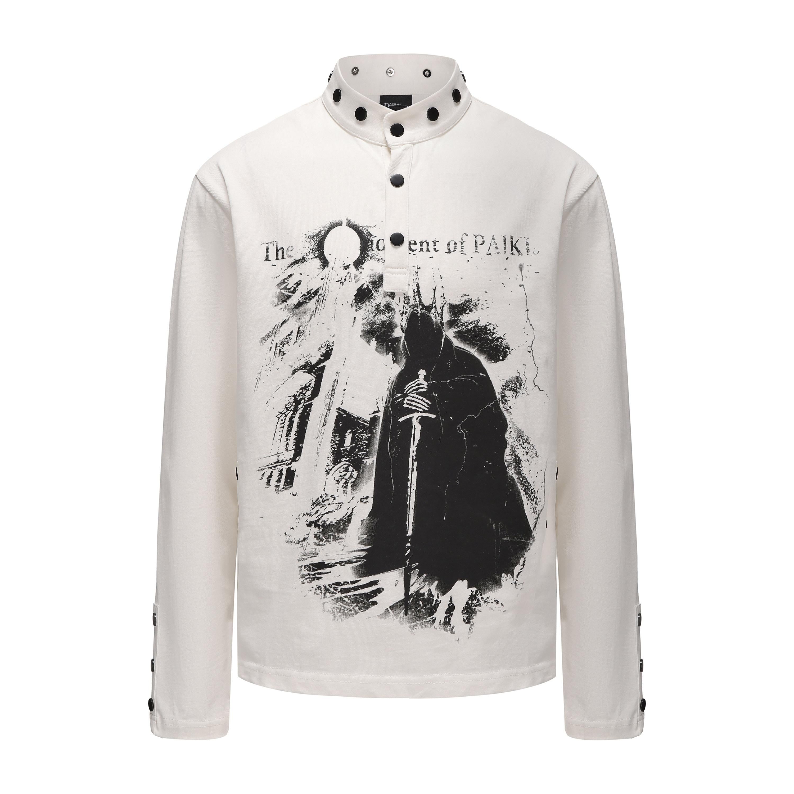 PAIKI_Non_Deforming_Embossed_Print_Loose_Fit_V-neck_Unisex_Pullover_Sweatshirts_MISSTT