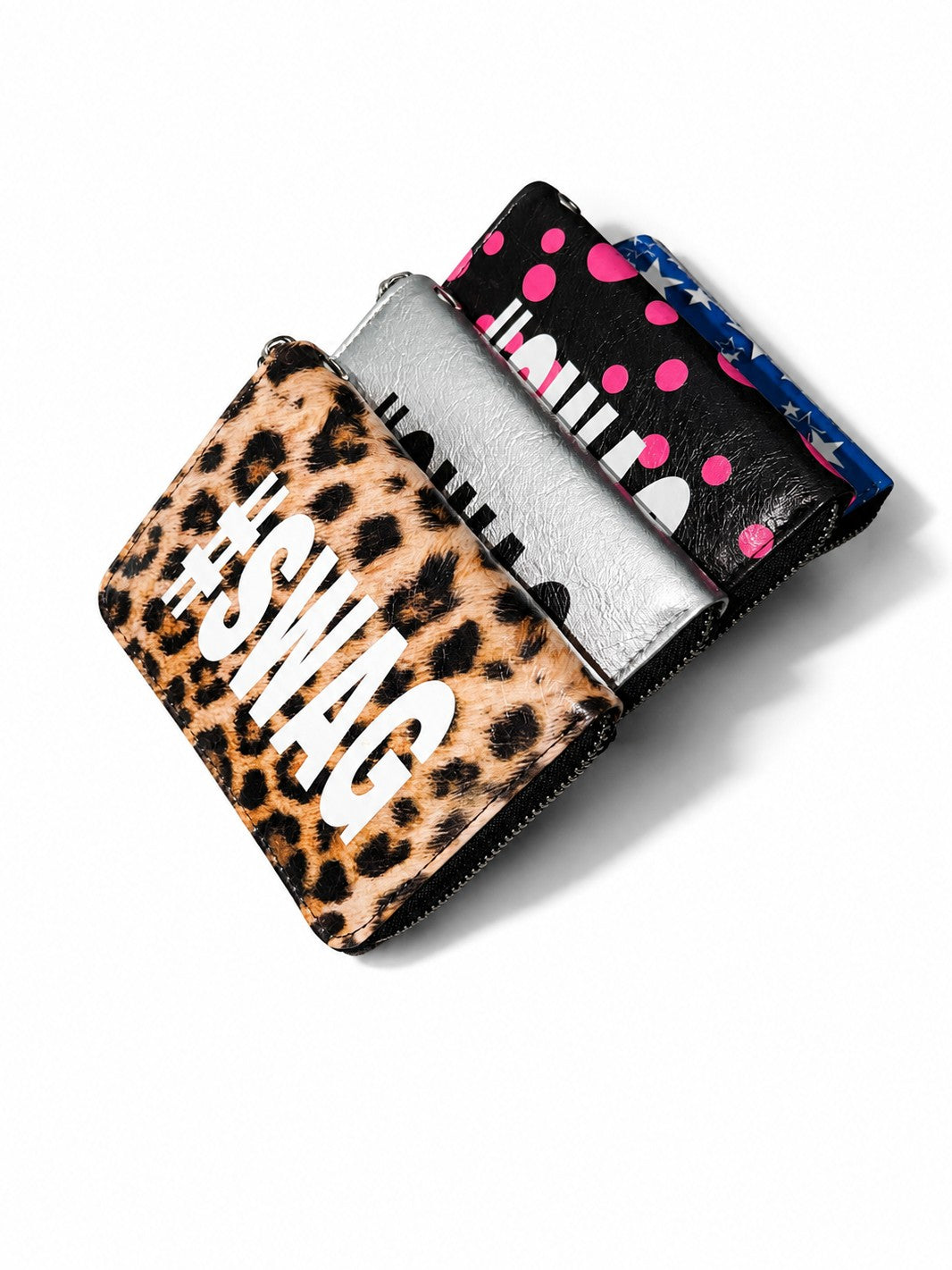 PAIKI Polka Dot Leopard Star Print Y2k Pu Women's Wallets
