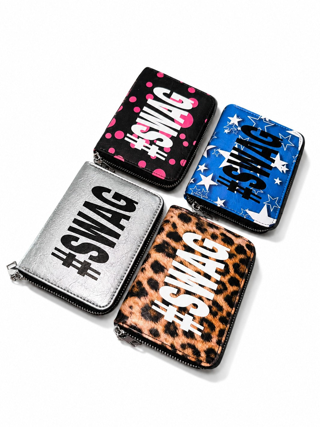 PAIKI Polka Dot Leopard Star Print Y2k Pu Women's Wallets