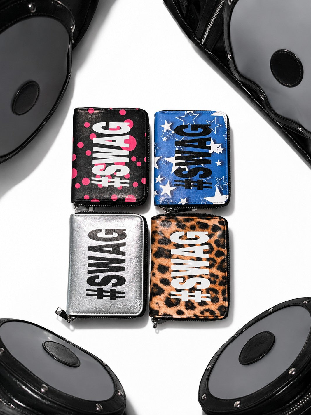 PAIKI Polka Dot Leopard Star Print Y2k Pu Women's Wallets