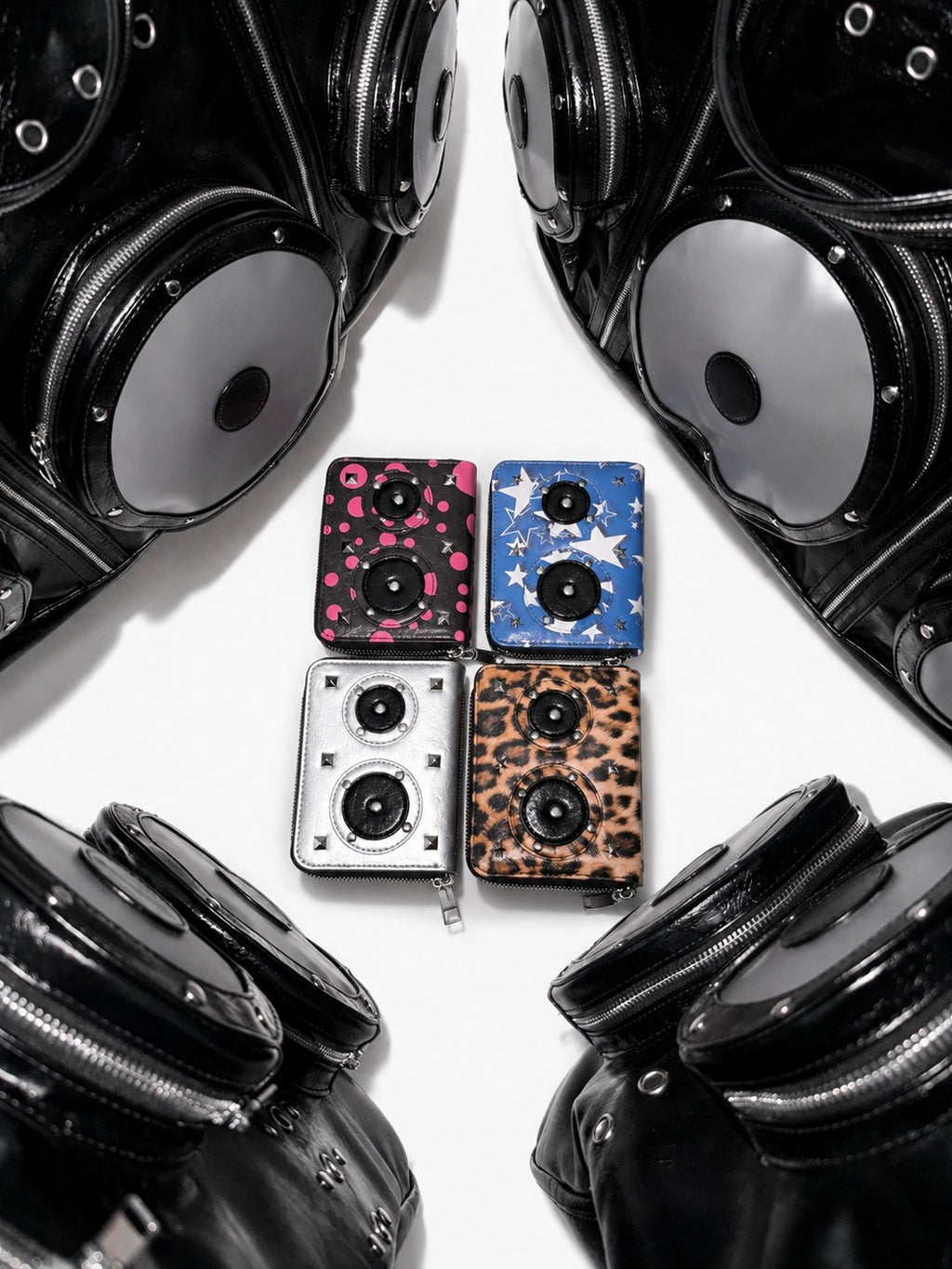 PAIKI Polka Dot Leopard Star Print Y2k Pu Women's Wallets