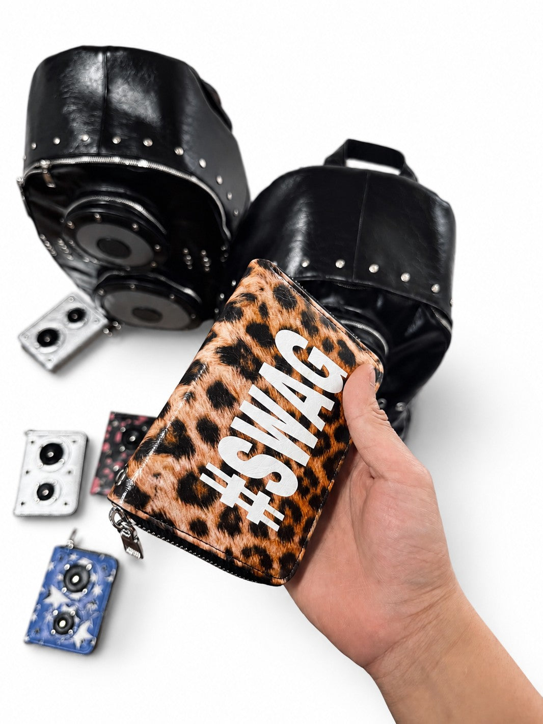 PAIKI Polka Dot Leopard Star Print Y2k Pu Women's Wallets