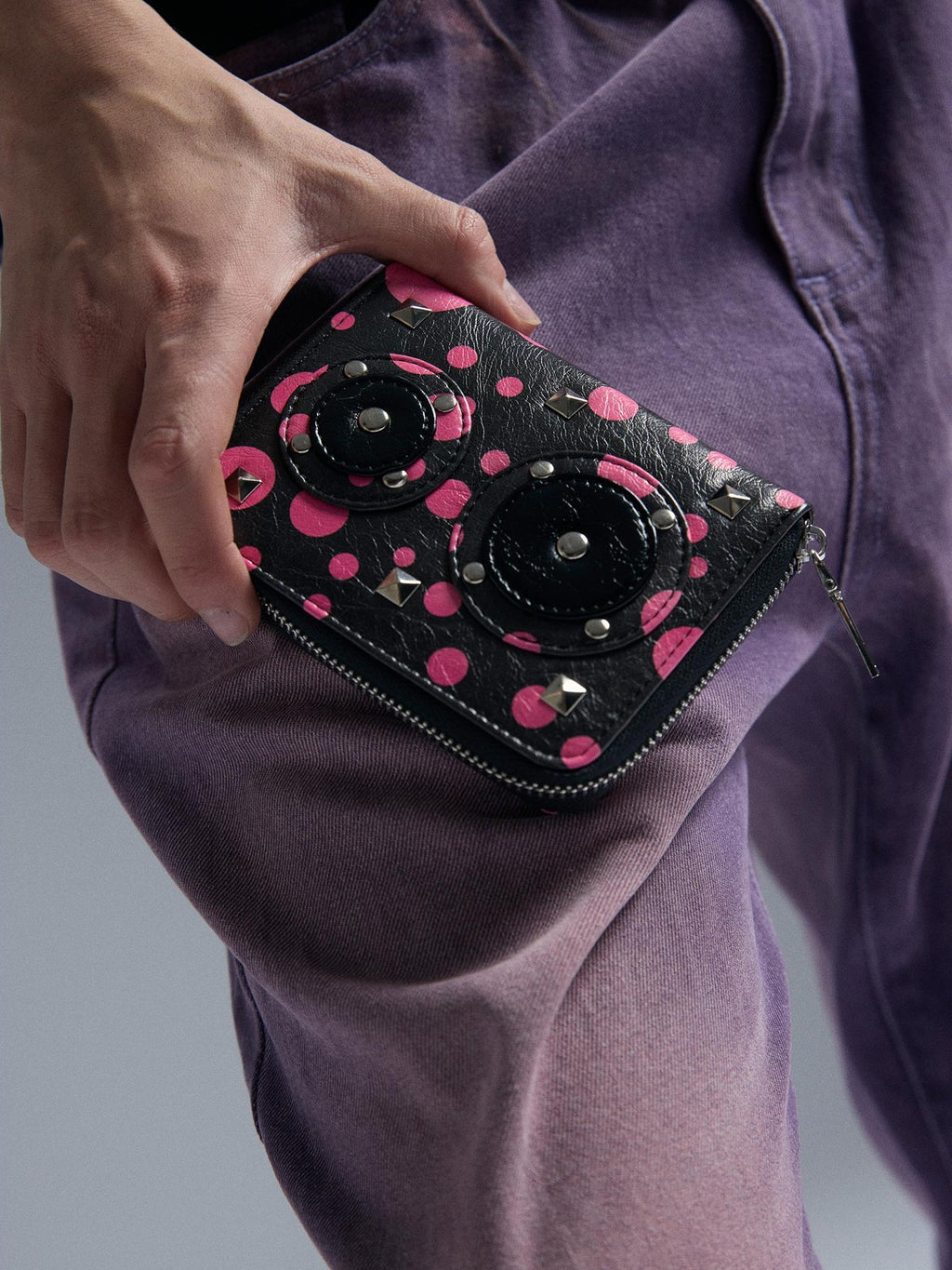 PAIKI Polka Dot Leopard Star Print Y2k Pu Women's Wallets