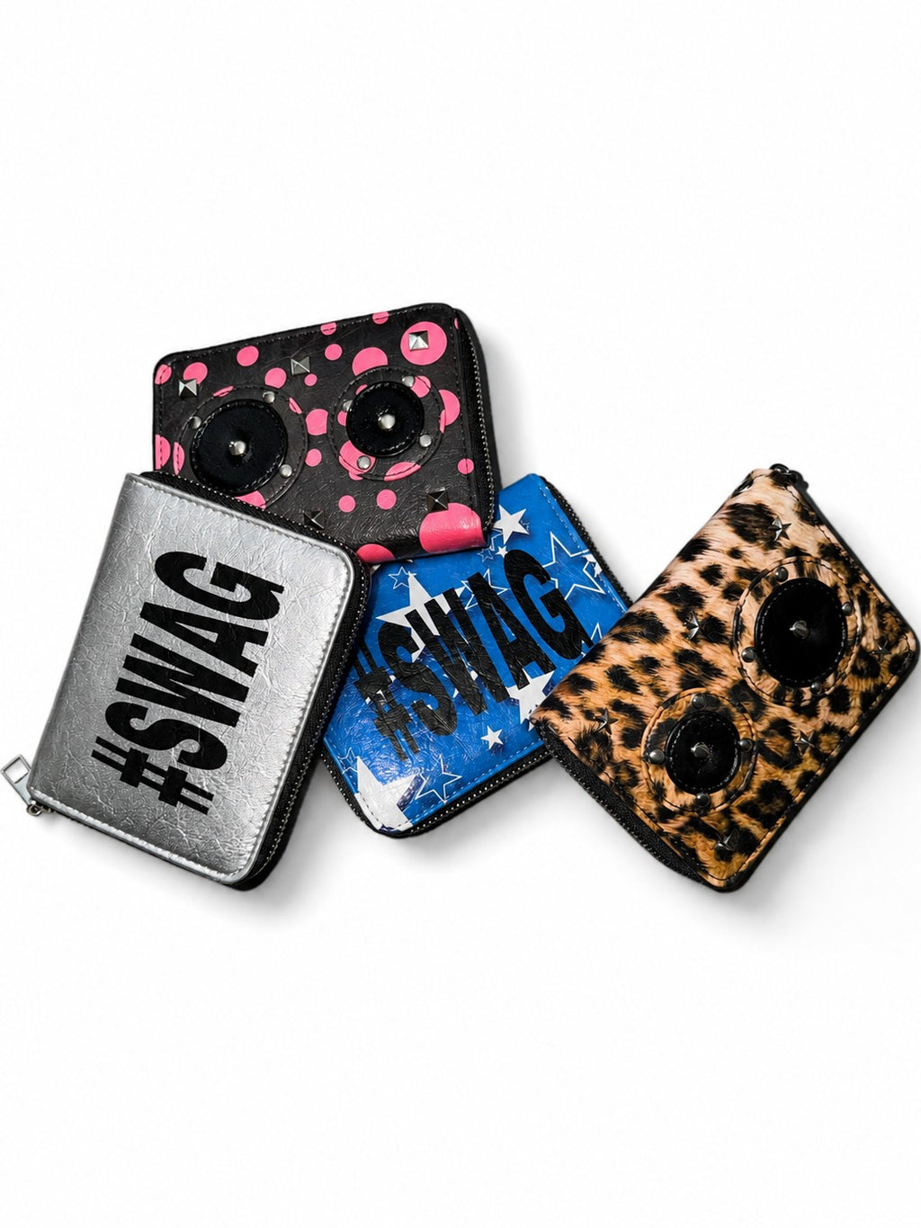 PAIKI Polka Dot Leopard Star Print Y2k Pu Women's Wallets
