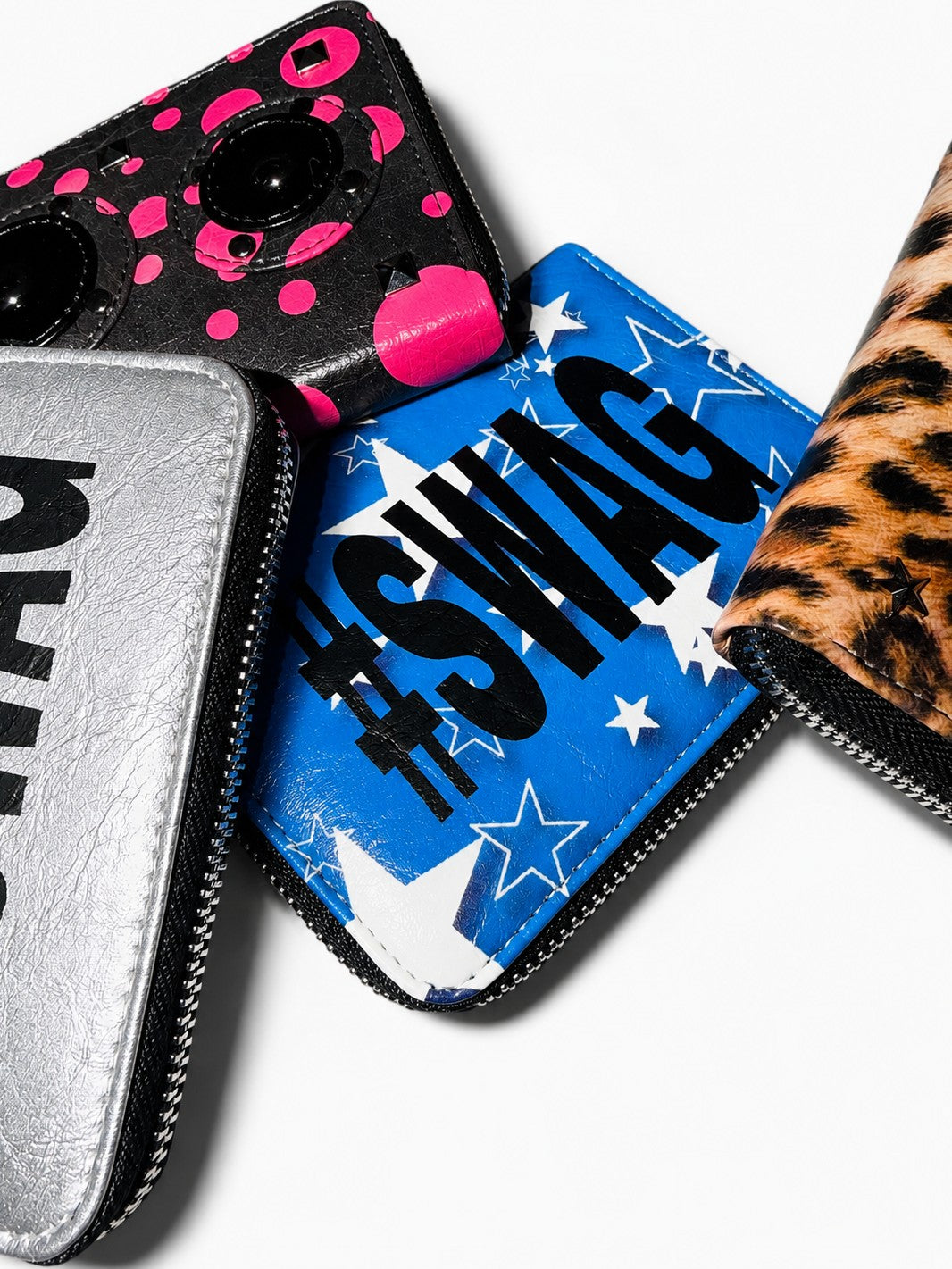 PAIKI Polka Dot Leopard Star Print Y2k Pu Women's Wallets