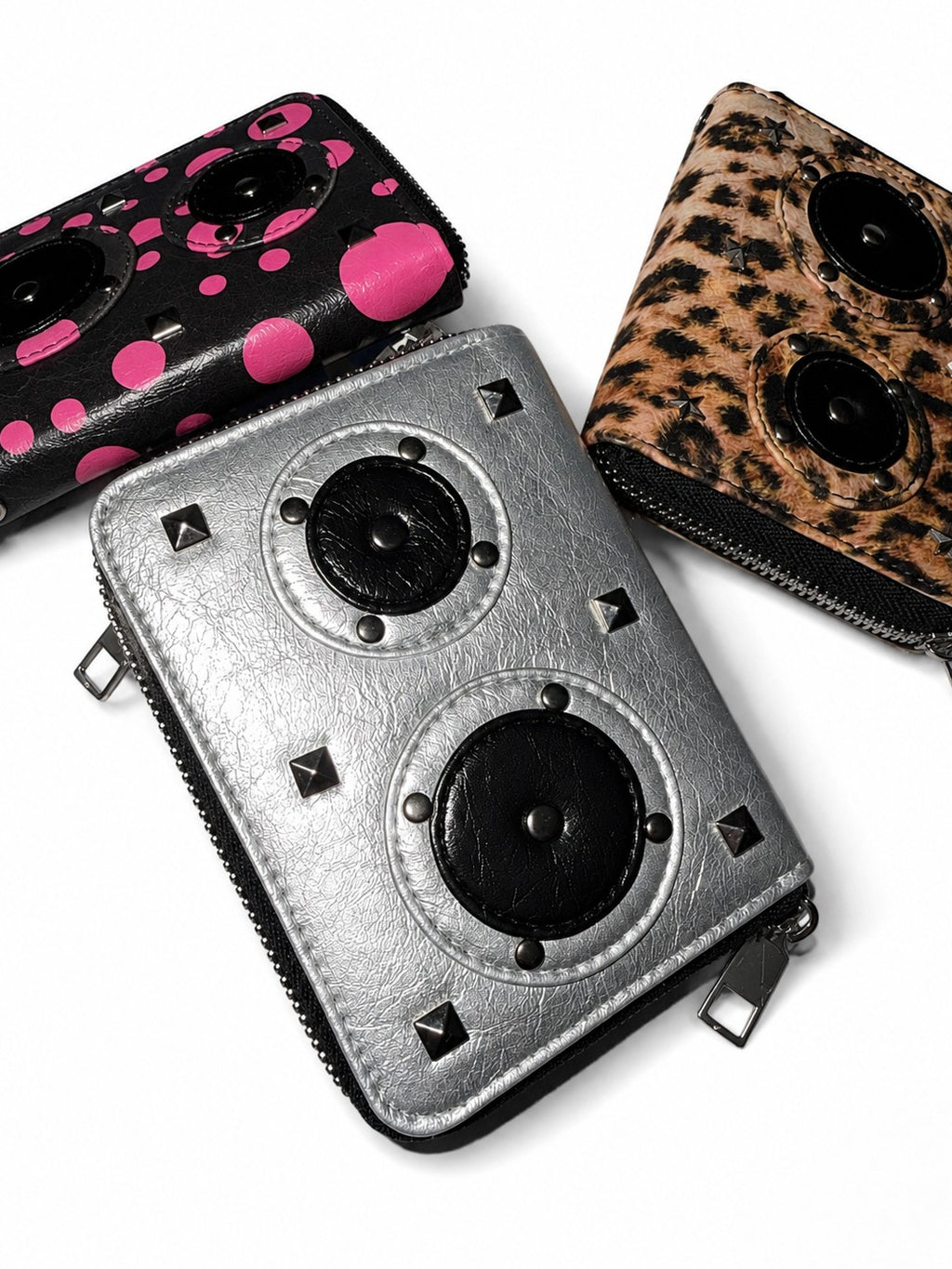 PAIKI Polka Dot Leopard Star Print Y2k Pu Women's Wallets