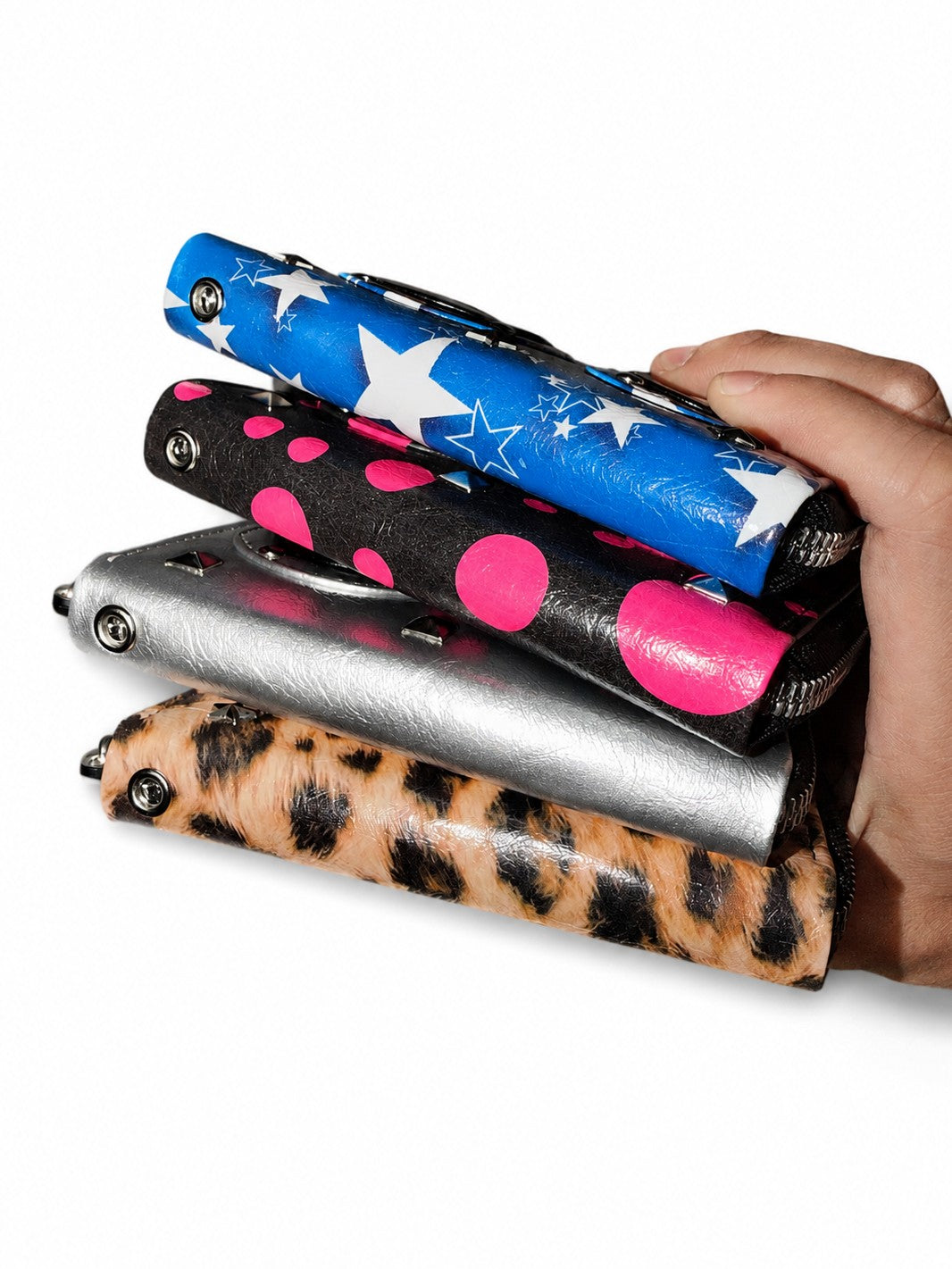 PAIKI Polka Dot Leopard Star Print Y2k Pu Women's Wallets