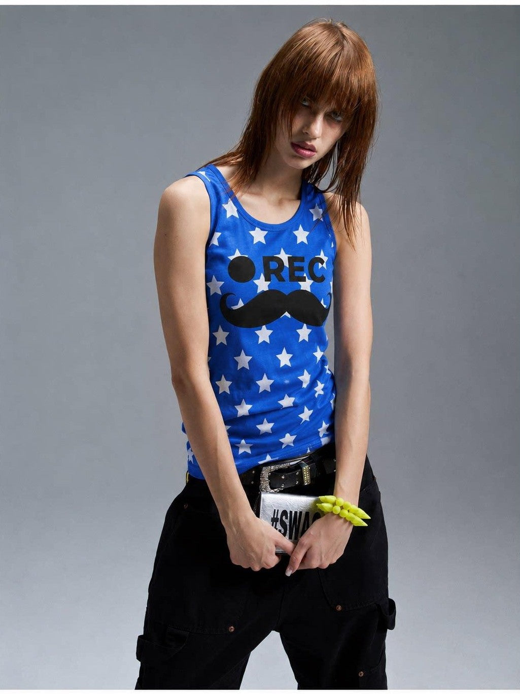 PAIKI Polka Dot Star Print Women's Tank Tops