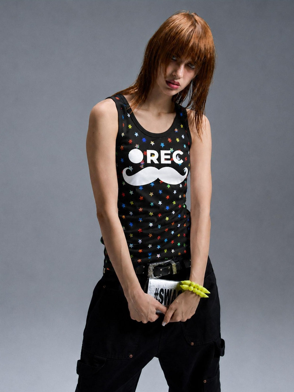 PAIKI Polka Dot Star Print Women's Tank Tops