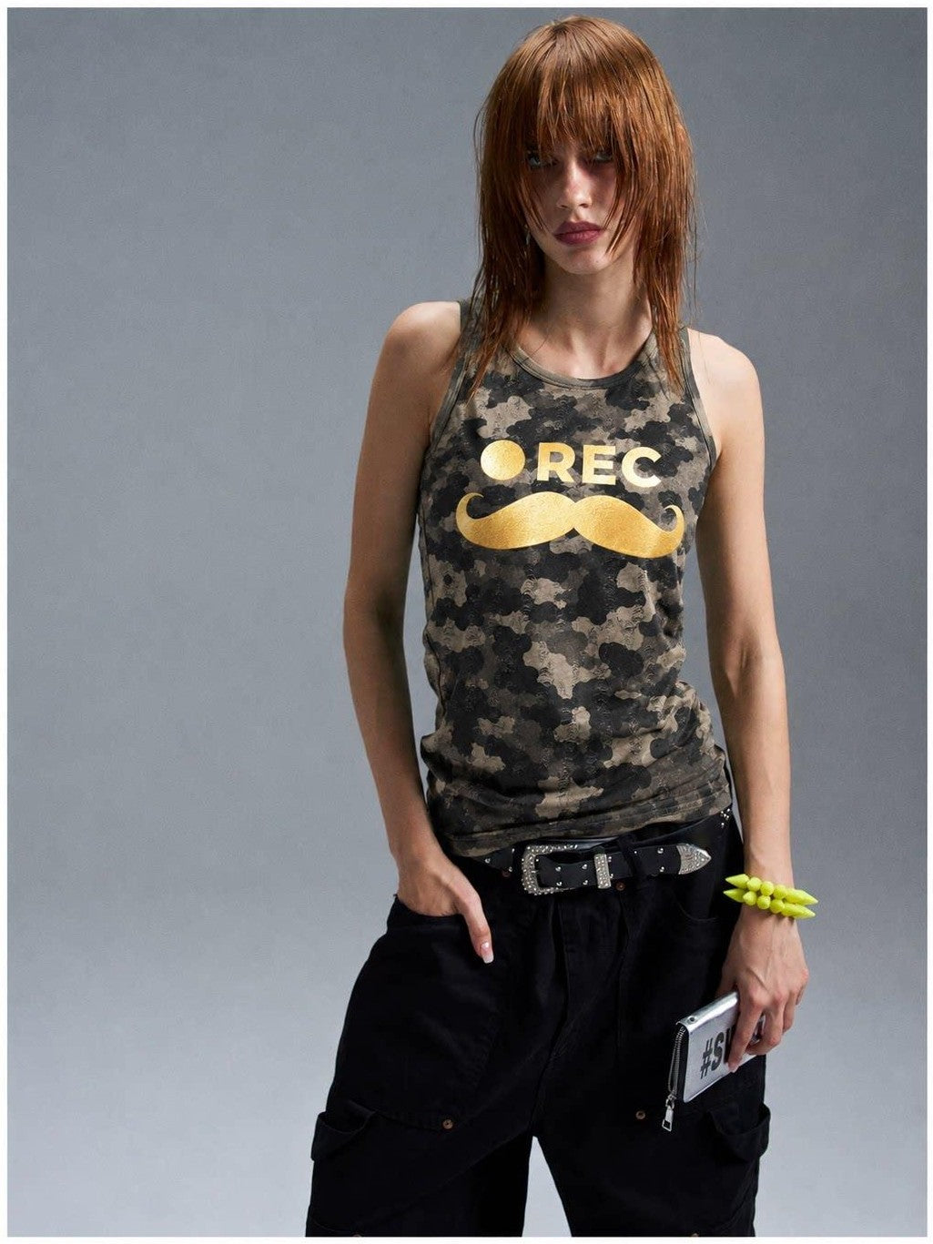 PAIKI Polka Dot Star Print Women's Tank Tops