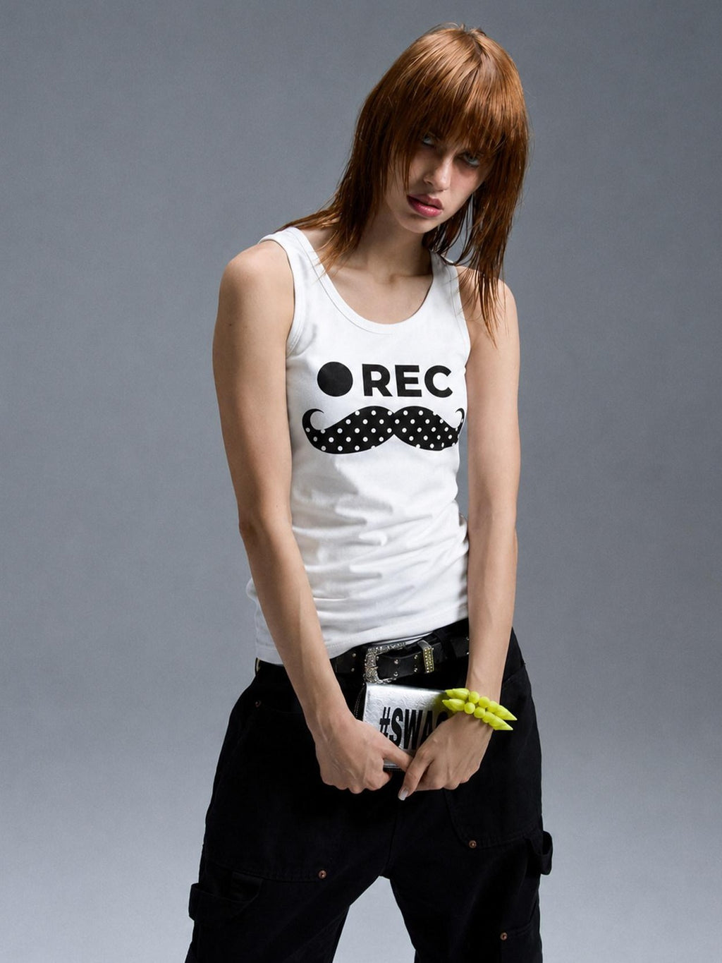 PAIKI Polka Dot Star Print Women's Tank Tops