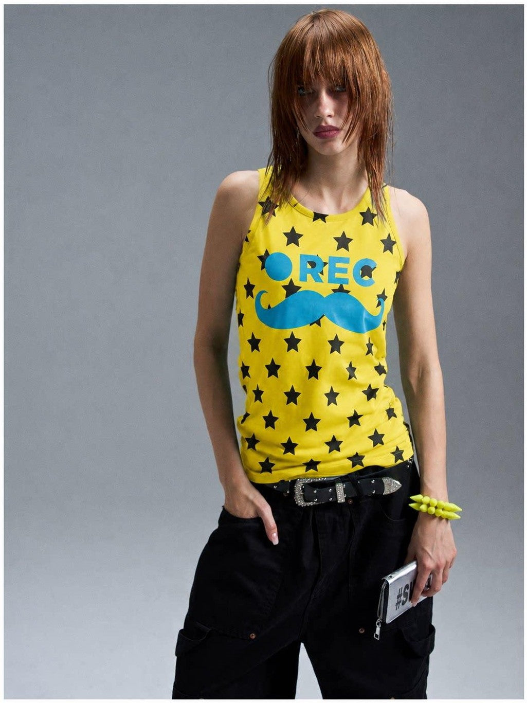 PAIKI Polka Dot Star Print Women's Tank Tops