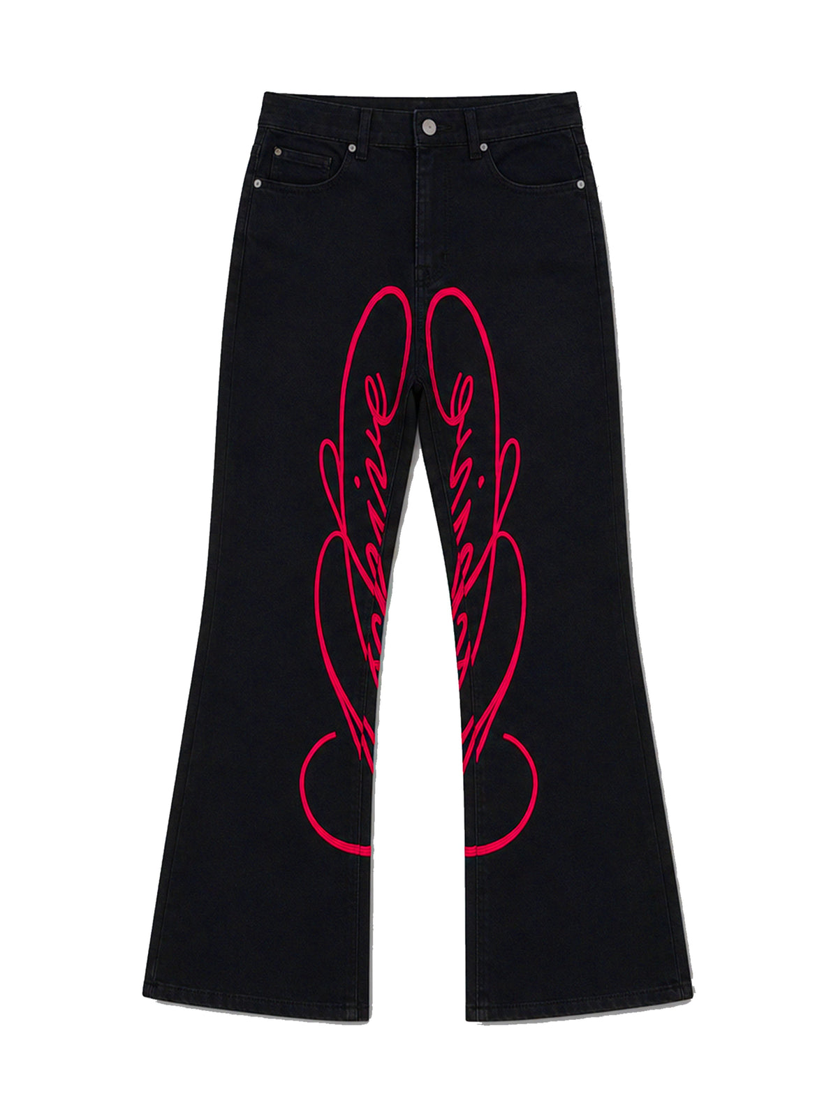 PAIKI_Red_Floral_Letter_Embroidery_Women's_Cotton_Bootcut_Jeans_1066736023365_MISSTT