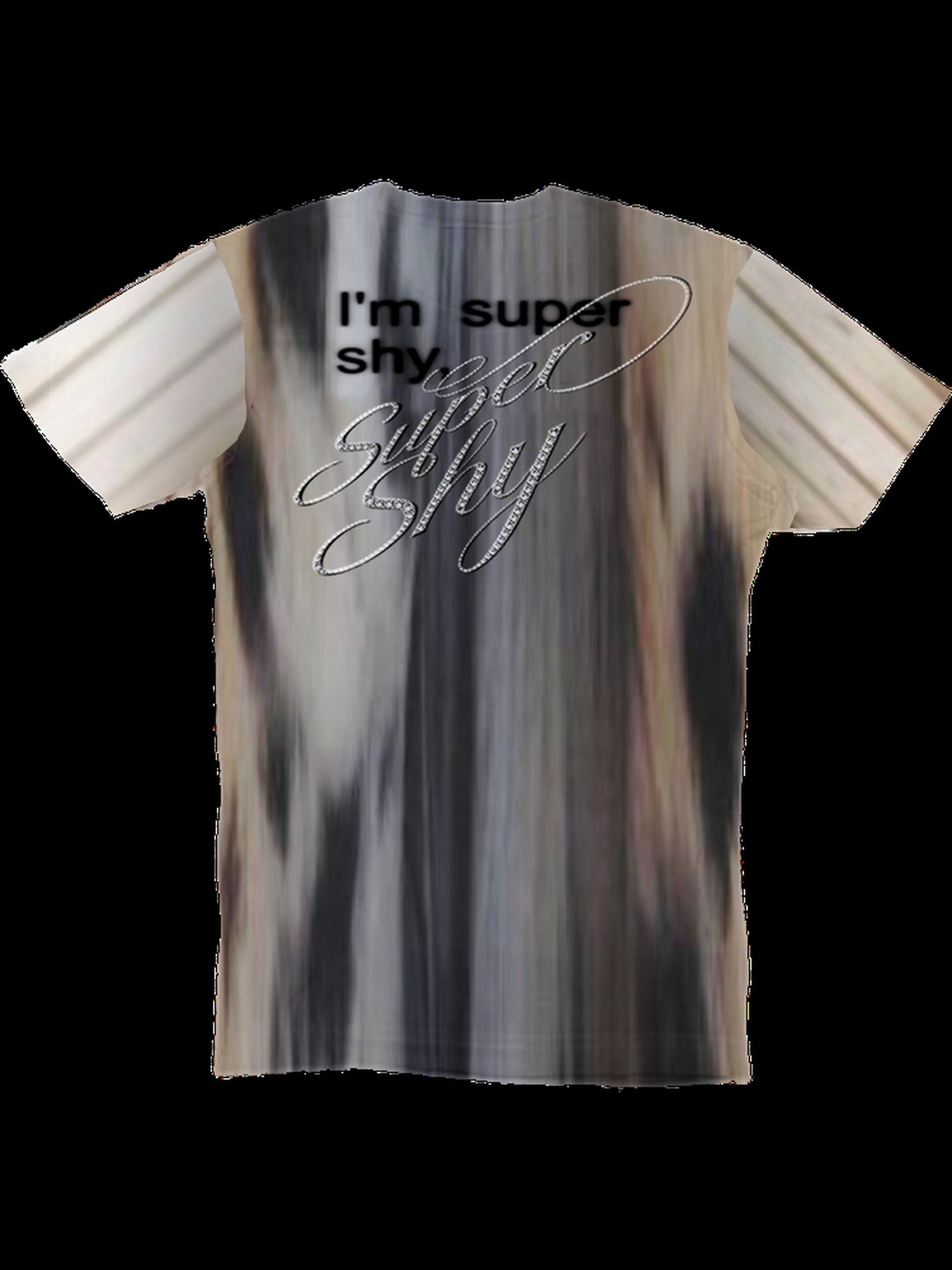 PAIKI Rhinestone Animal Print Slim Fit Unisex Crew Neck Short Sleeve T-Shirts