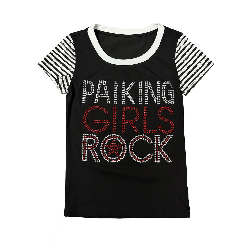 PAIKI_Rhinestone_Slim_Fit_Unisex_Striped_Cotton_Round_Neck_Short_Sleeve_T-Shirts_MISSTT
