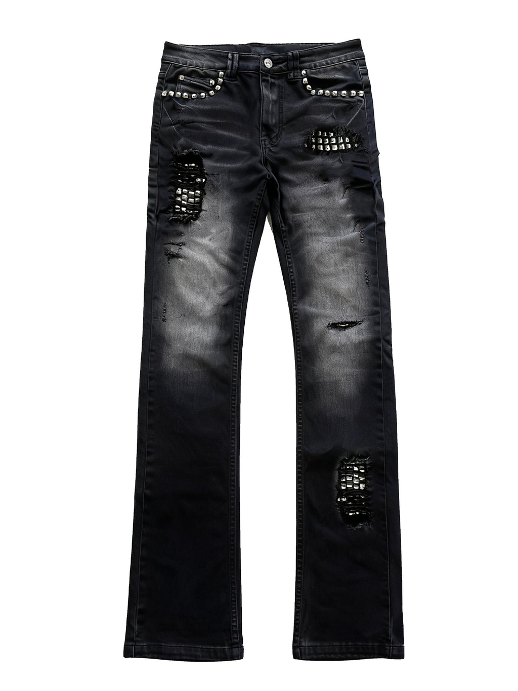 PAIKI_Ripped_Distressed_Washed_Punk_Slim_Mid_Rise_Black_Micro_Stretch_Straight_Jeans_MISSTT