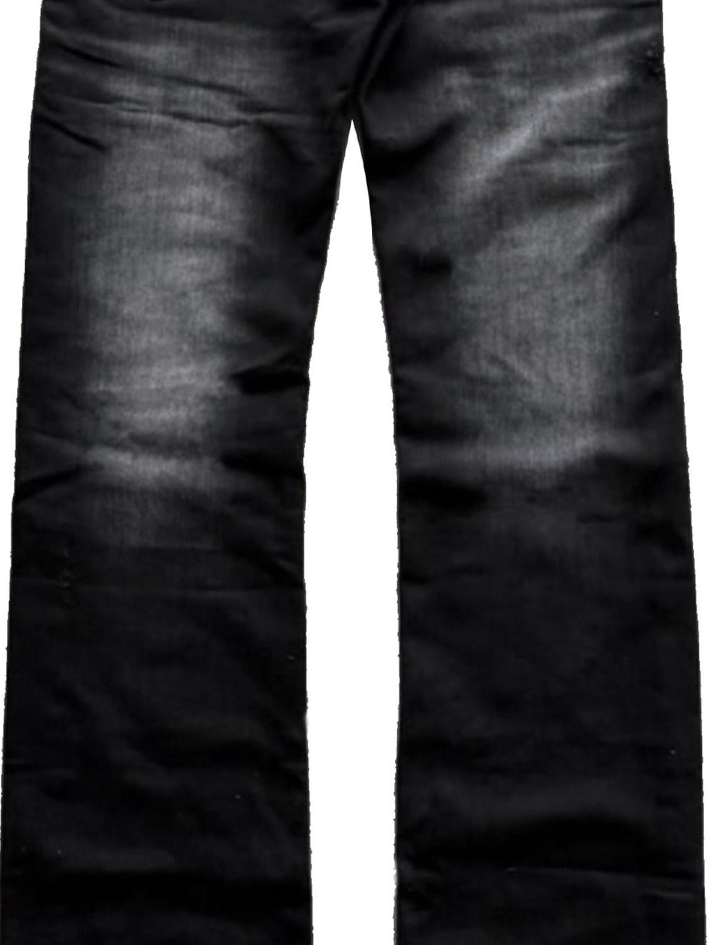 PAIKI Ripped Distressed Washed Punk Slim Mid Rise Black Micro Stretch Straight Jeans