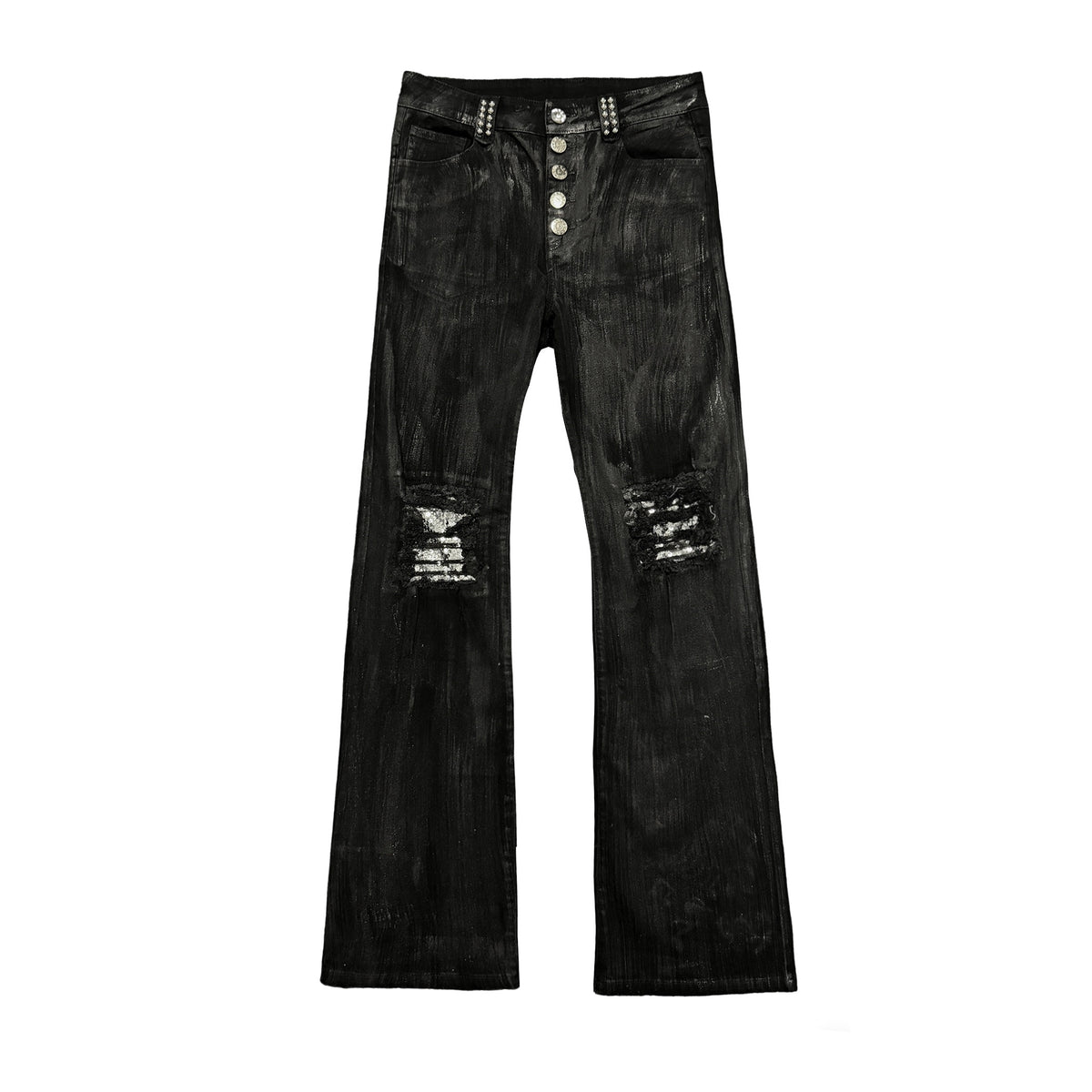 PAIKI_Sequin_Music_Note_Embroidered_Washed_Distressed_Low_Rise_Women's_Ripped_Jeans_1045730546882_MISSTT