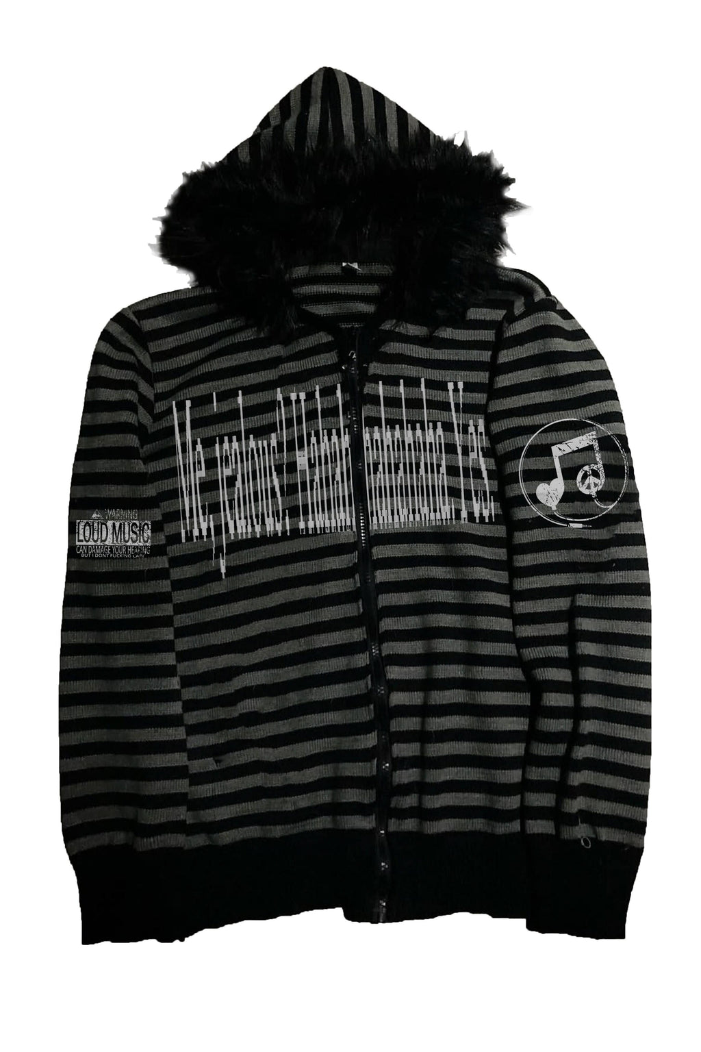 PAIKI_Shape_Retaining_Slim_Fit_Zip_Hooded_Casual_Men_Letter_Print_Black_Hoodies_MISSTT