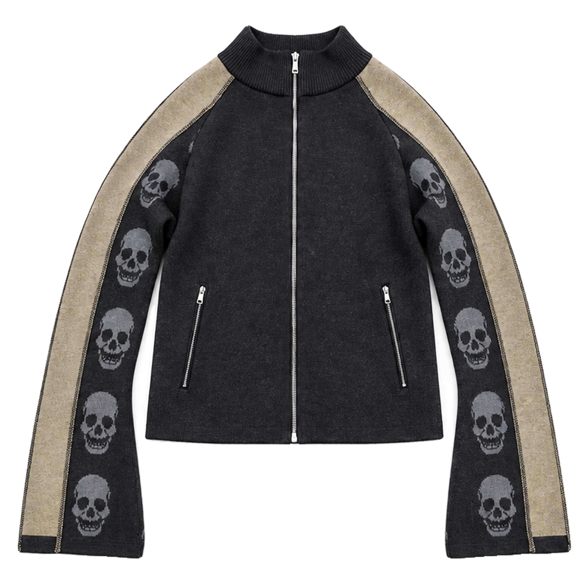 PAIKI_Skull_Jacquard_Print_Women's_Wool_Blend_Slim_Cardigans_1091518360839_MISSTT
