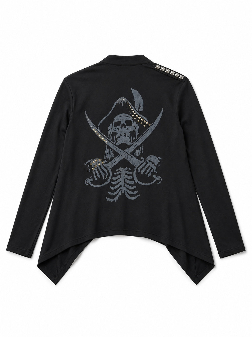 PAIKI_Skull_Print_Studded_Long_Sleeve_Women's_Cotton_Cardigans_1080385713188_MISSTT