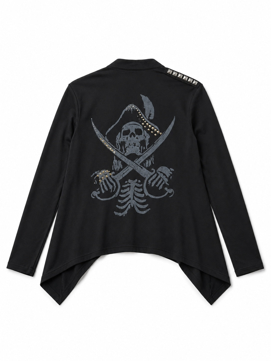 PAIKI_Skull_Print_Studded_Long_Sleeve_Women's_Cotton_Cardigans_1080385713188_MISSTT