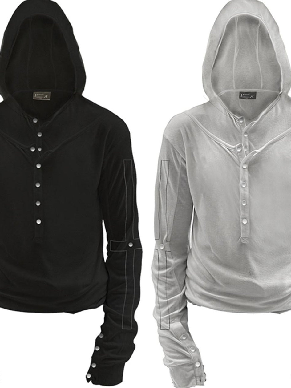 PAIKI Slimming Lightweight Slim Fit Hooded Pullover Casual Unisex Polyester Hoodies