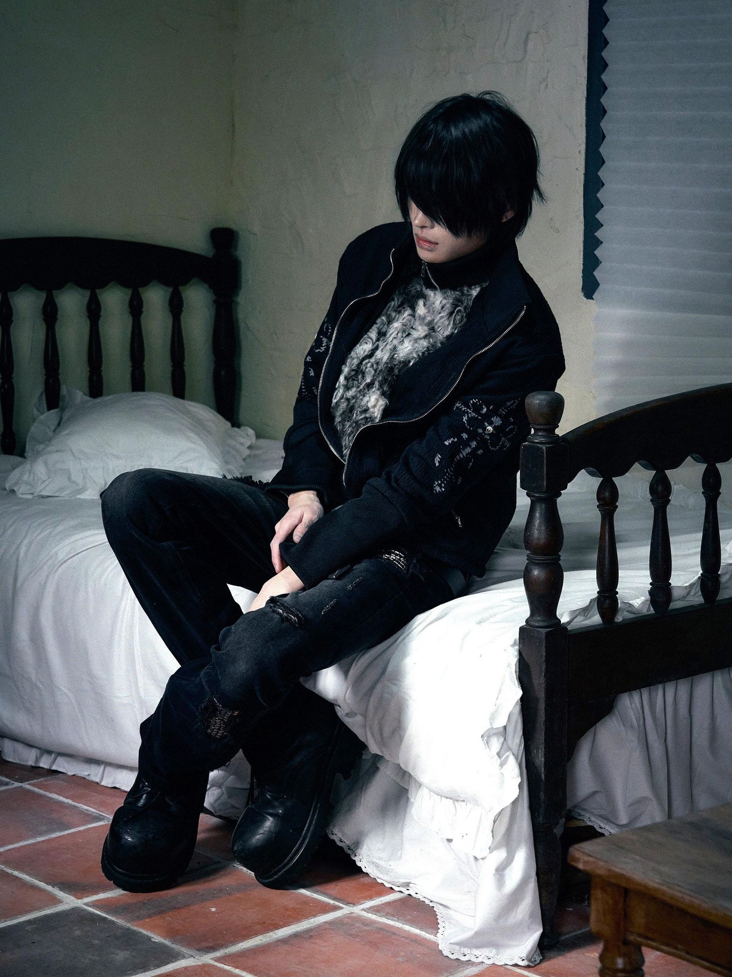 PAIKI Soft Warm Cow Print Punk Short Stand Collar Unisex Zipper Casual Jackets