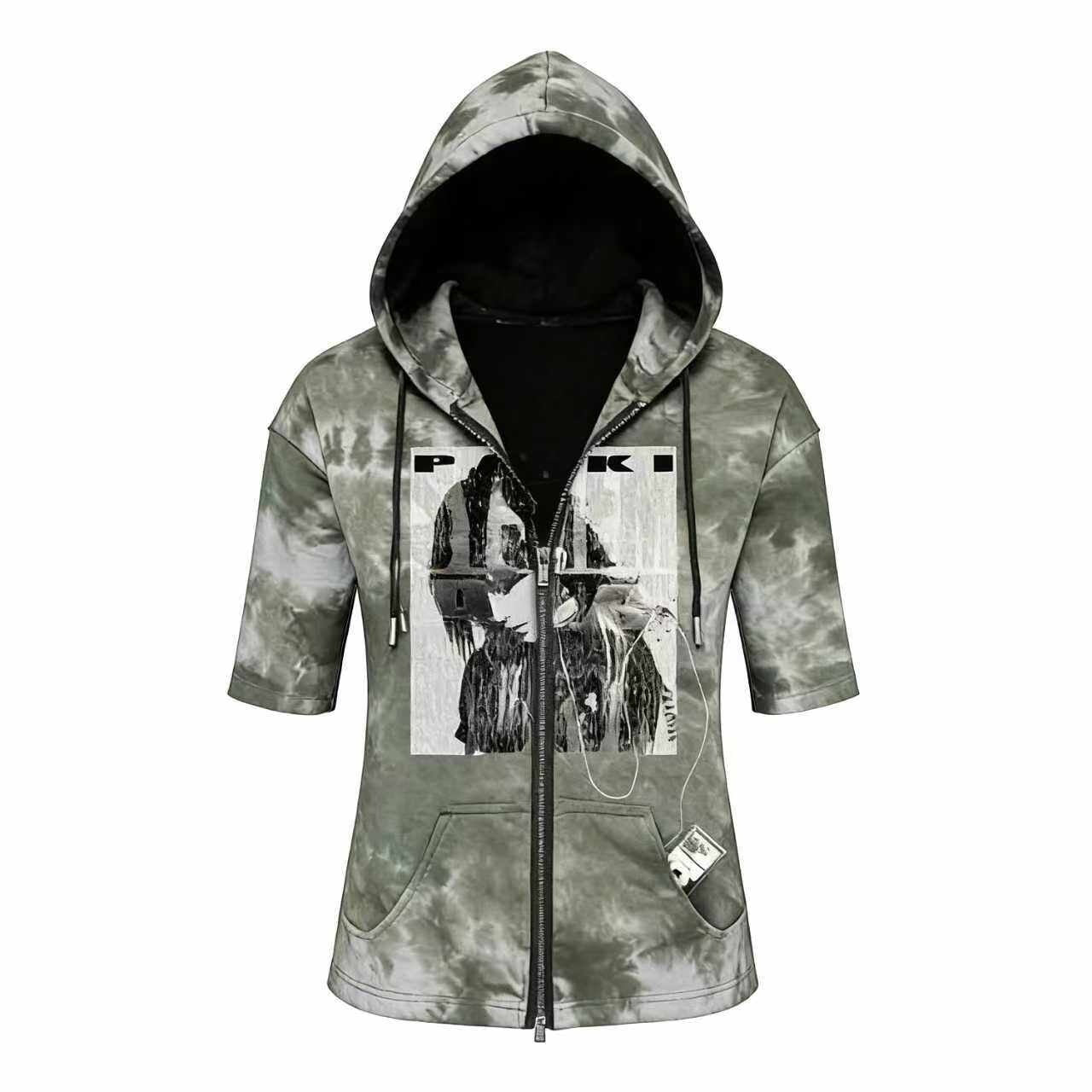 PAIKI_Sorona_Blend_Slim_Fit_Punk_Hooded_Zipper_Unisex_Tie_Dye_Short_Sleeve_T-Shirts_MISSTT