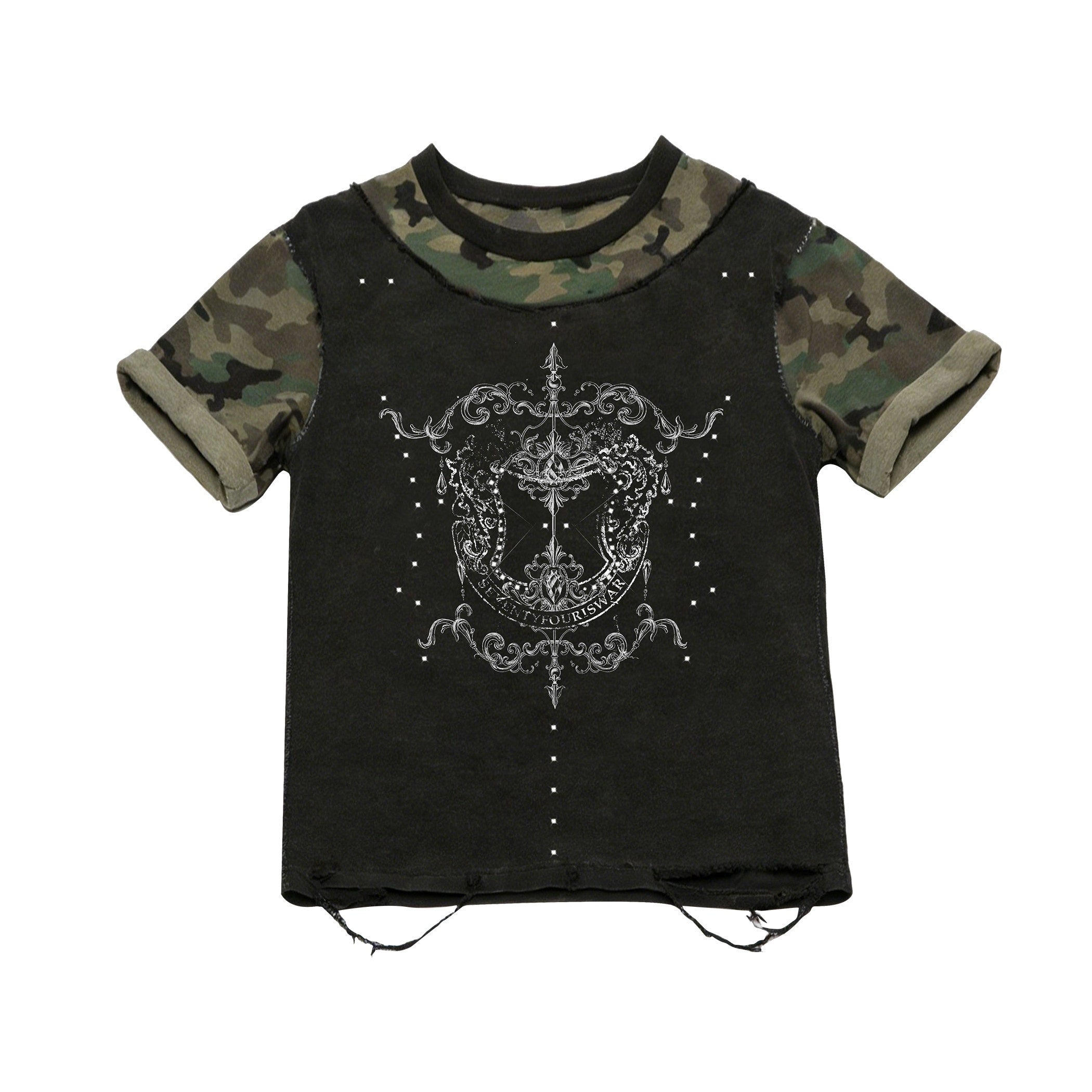 PAIKI_Sorona_Cotton_Blend_Faux_Two_Piece_Casual_Unisex_Camo_Short_Sleeve_T-Shirts_MISSTT