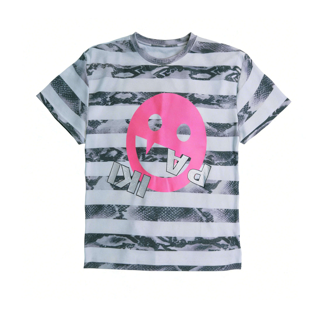 PAIKI_Sorona_Embossed_Smiley_Print_Slim_Fit_Unisex_Crew_Neck_Short_Sleeve_T-Shirts_MISSTT