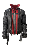 PAIKI_Warm_Hooded_Ultra_Slim_Black_Clean_Fit_Zipper_Casual_Polyester_Leather_Jackets_MISSTT