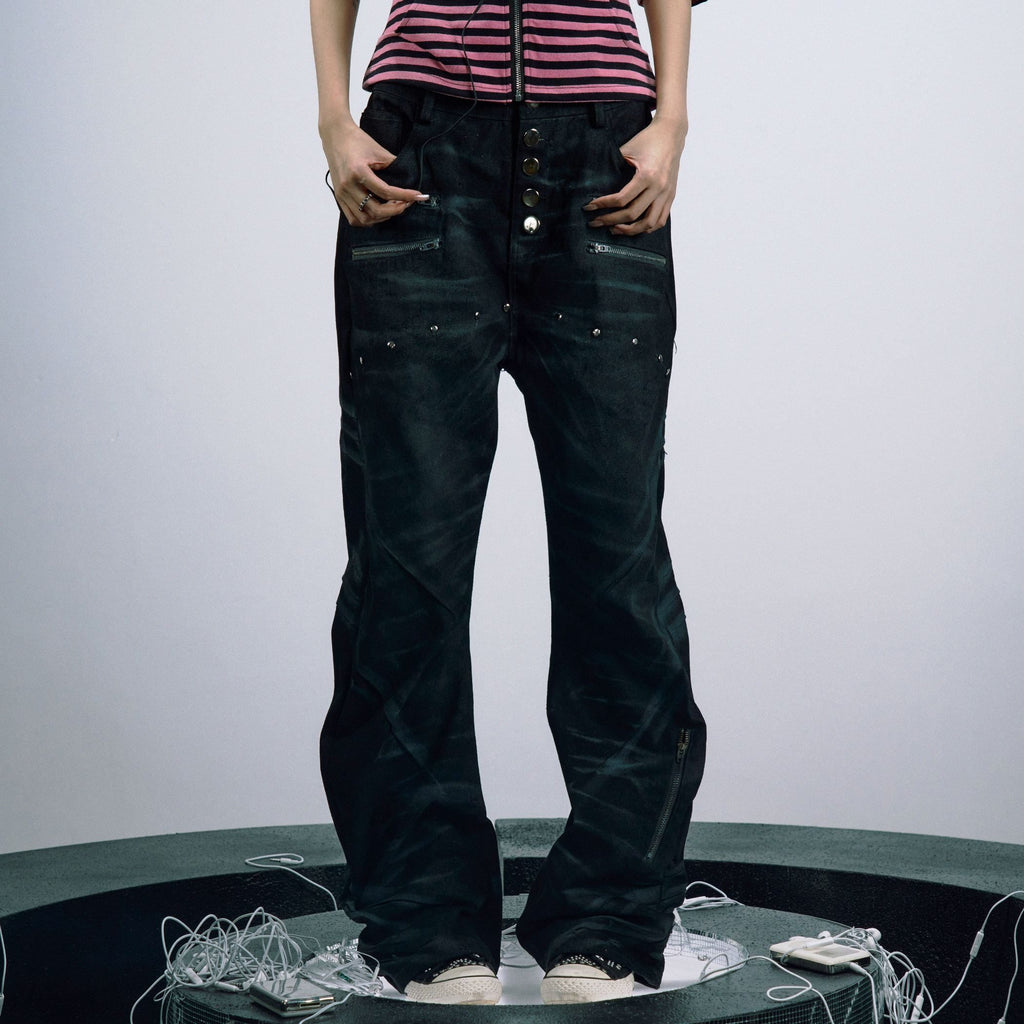 PAIKI_Washed_Cotton_Denim_With_Metal_Zipper_Mid_Rise_Loose_Fit_Unisex_Straight_Jeans_MISSTT