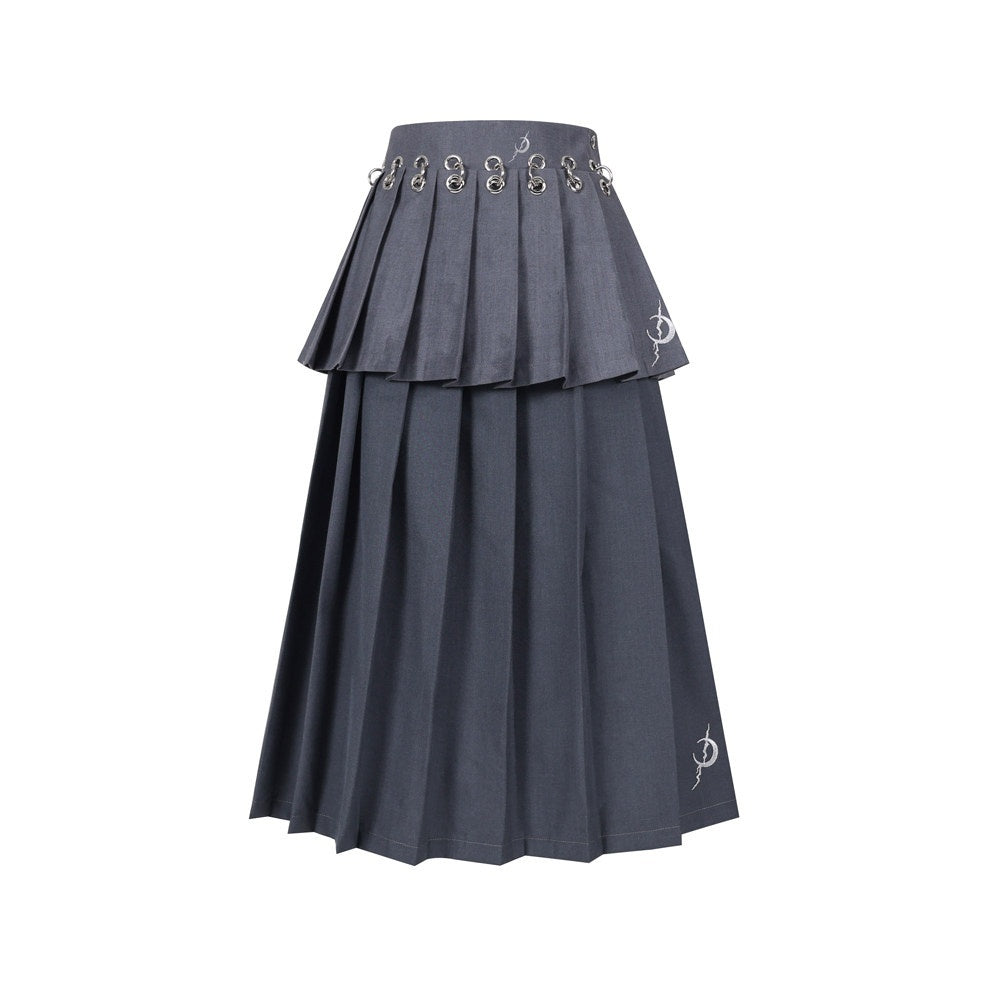PINKSPINK_3_Way_Detachable_Ring_Rivet_Patchwork_3d_Structure_Women's_Cotton_Pleated_Skirts_770525190792_MISSTT