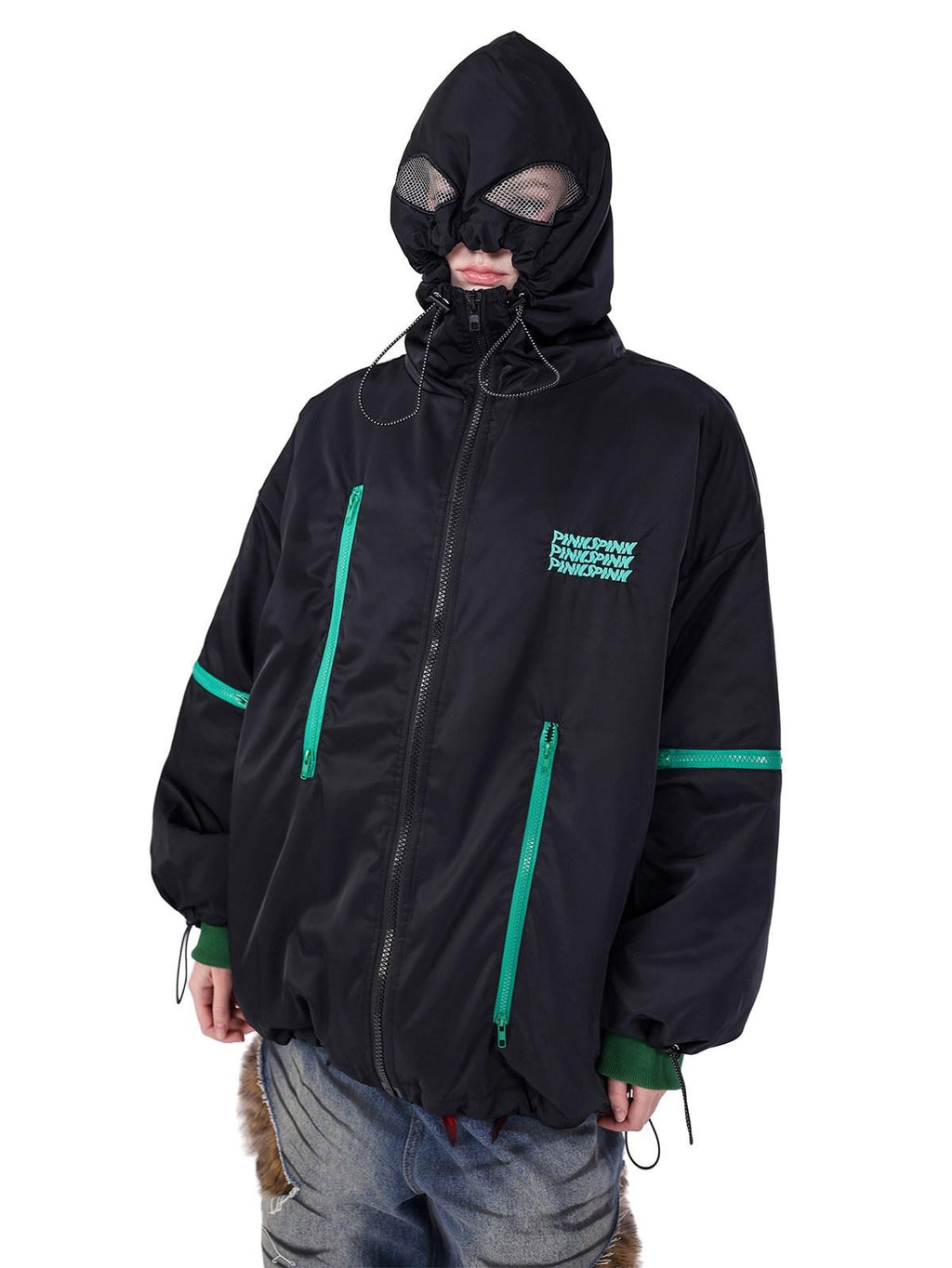 PINKSPINK Alien Concept Hooded Zipper Oversized Women's Cotton Padded Puffer Jackets