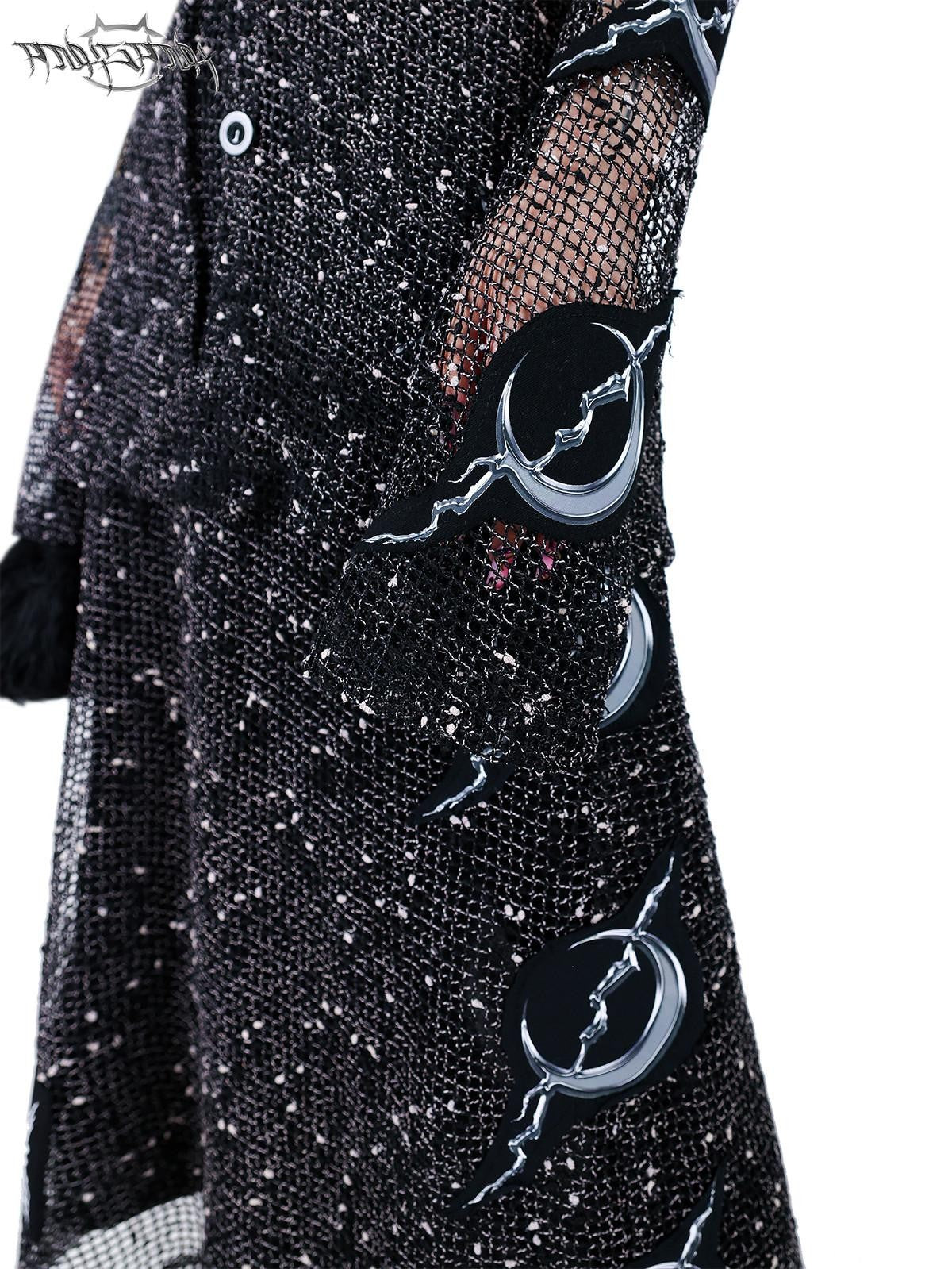 PINKSPINK Applique Embroidery Double Layer Mesh Punk Street Women's Mesh A-line Skirts